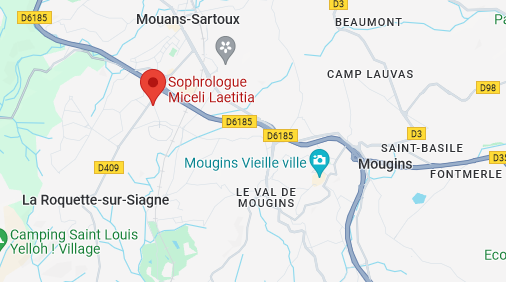 Localisation du cabinet, Mougins